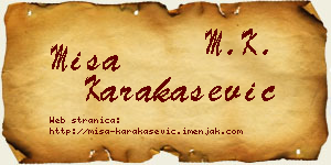 Miša Karakašević vizit kartica